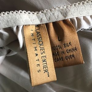 Classiques Entier Shorts - Classiques Entiers taupe silk white lace shorts Classiques Entier Shorts - Classiques Entiers taupe silk white lace shorts